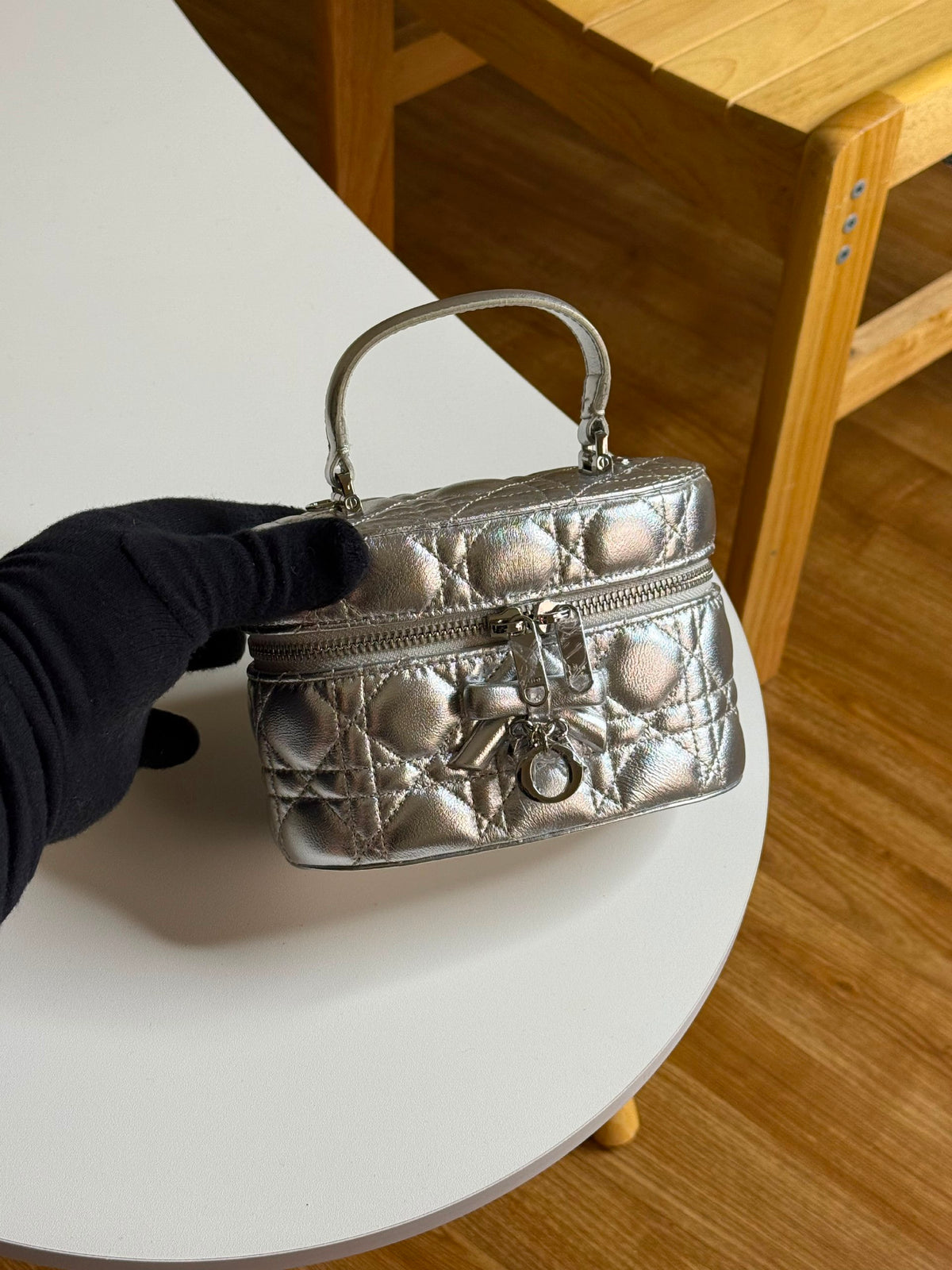 Dior Makeup Bag - Silver