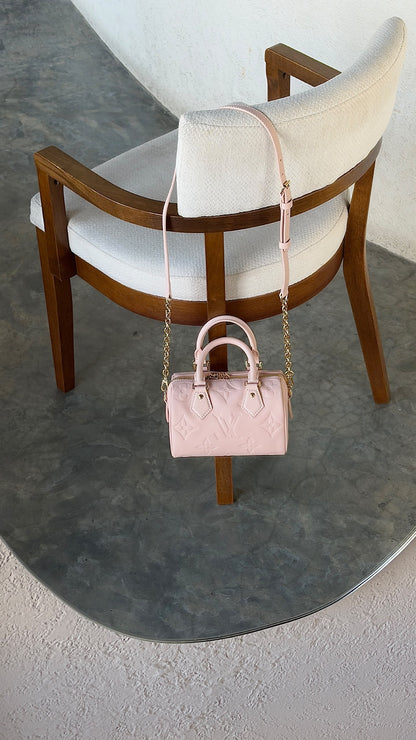 Louis Vuitton Chain-Strap Speedy Bag - Pink Embossed