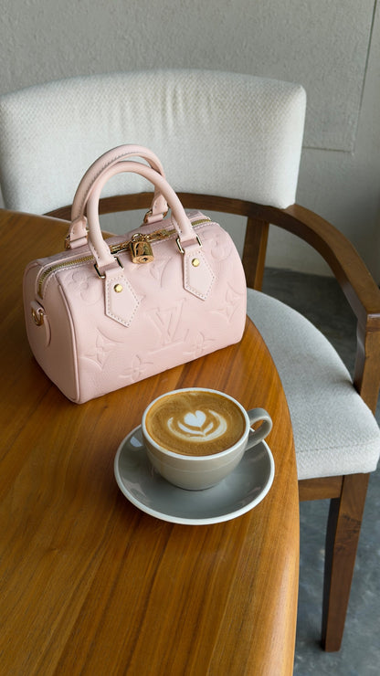Louis Vuitton Chain-Strap Speedy Bag - Pink Embossed