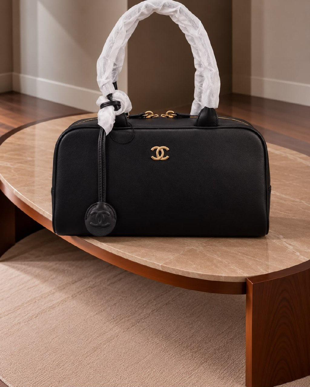 Chanel Structured Handbag - Black