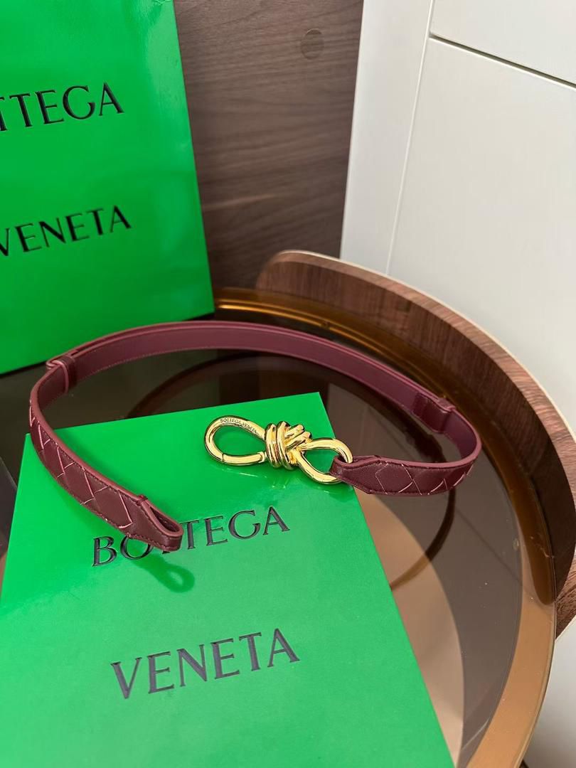 Bottega Veneta Belt - Burgundy