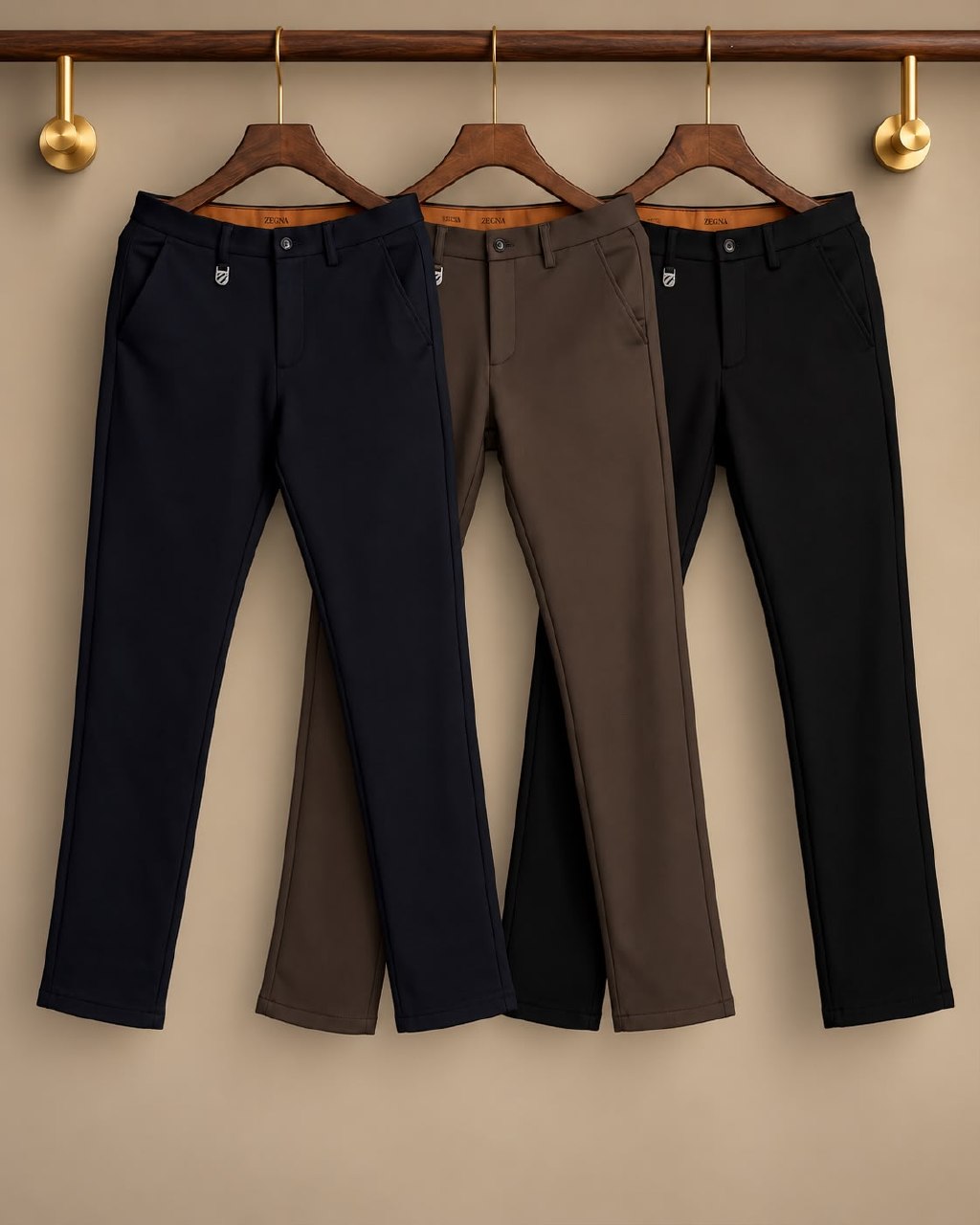 Zegna Pants - Black, Brown, Navy