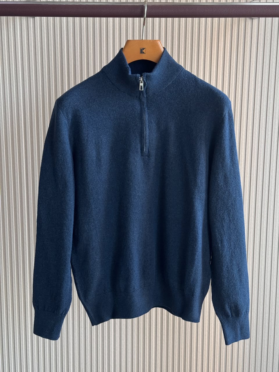 Loro Piana Quarter-Zip Sweater - Grey, White, Navy, Brown