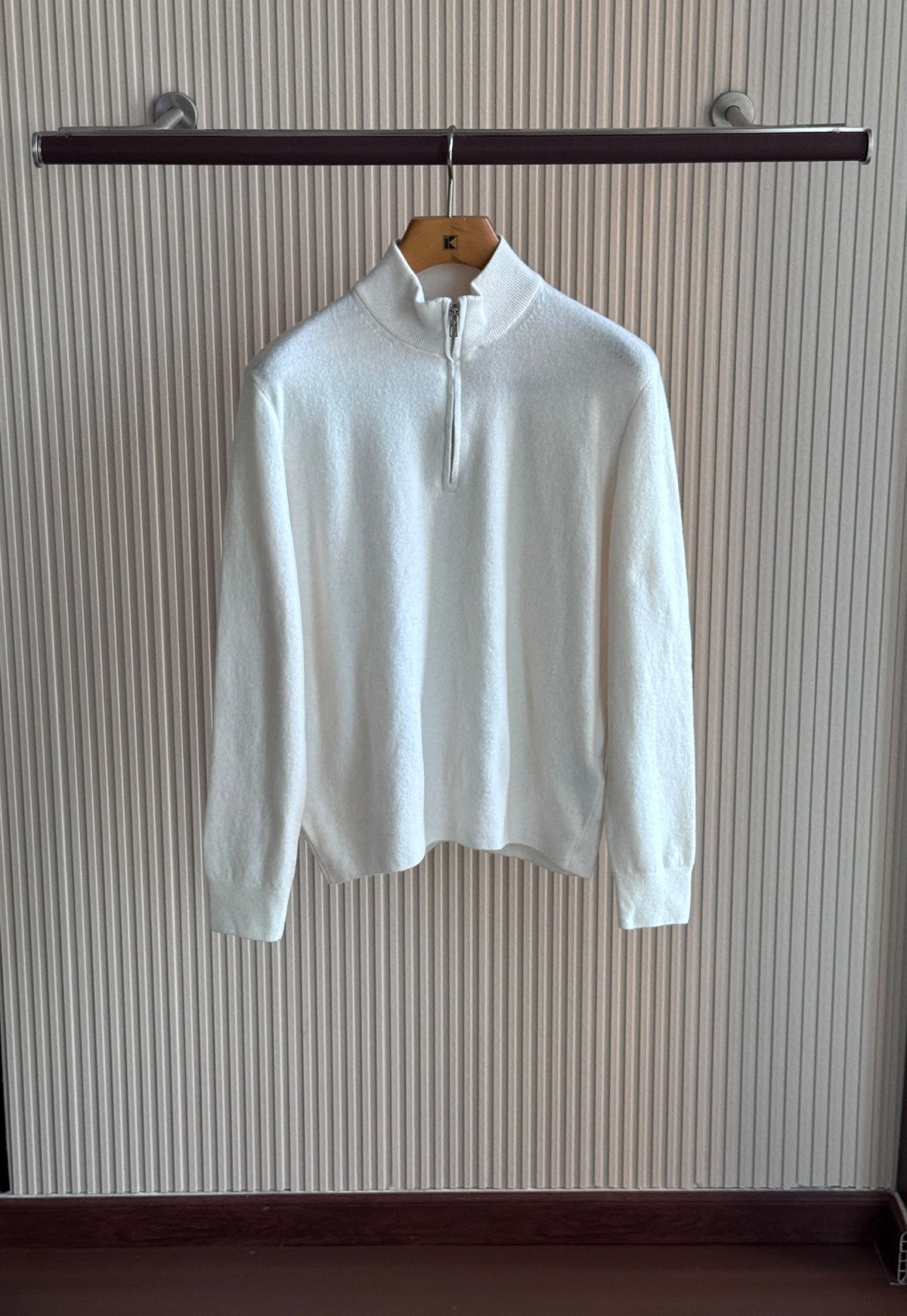 Loro Piana Quarter-Zip Sweater - Grey, White, Navy, Brown