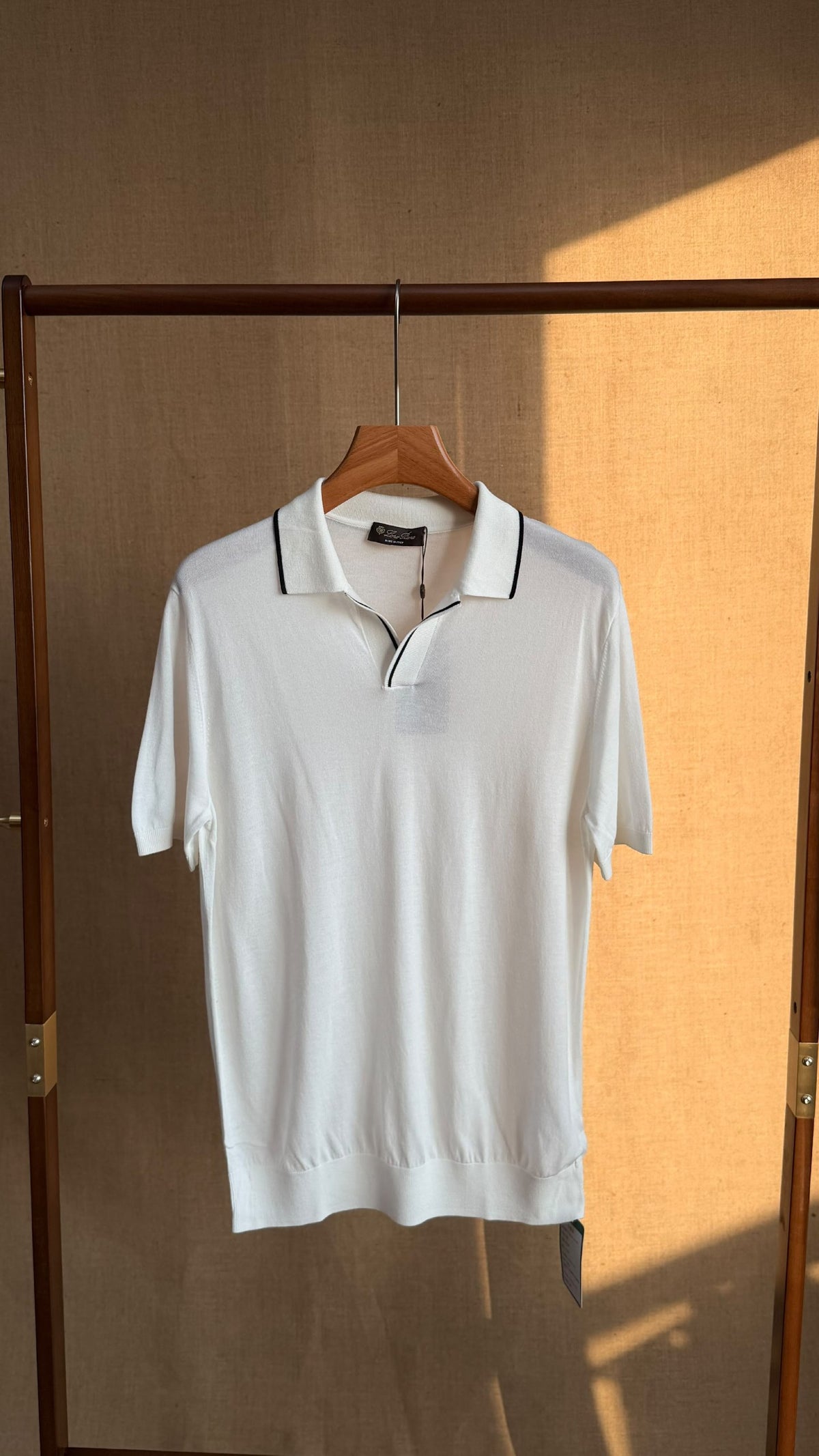 Loro Piana Polo Shirt - White, Light Blue