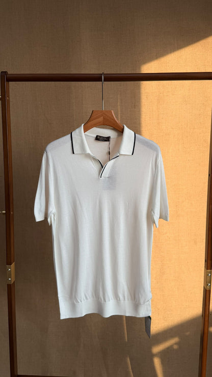 Loro Piana Polo Shirt - White, Light Blue