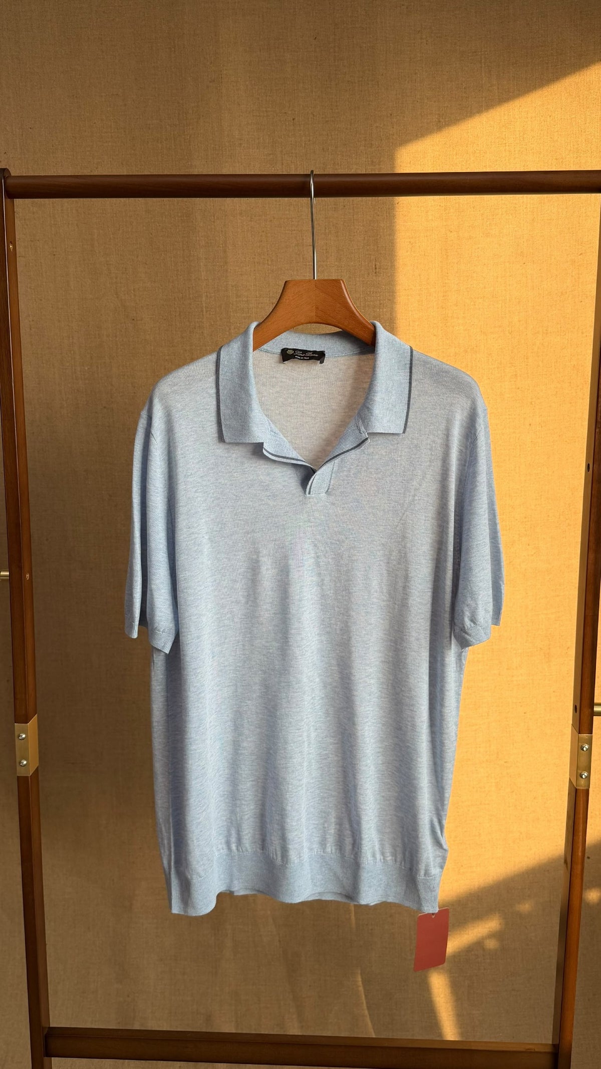 Loro Piana Polo Shirt - White, Light Blue