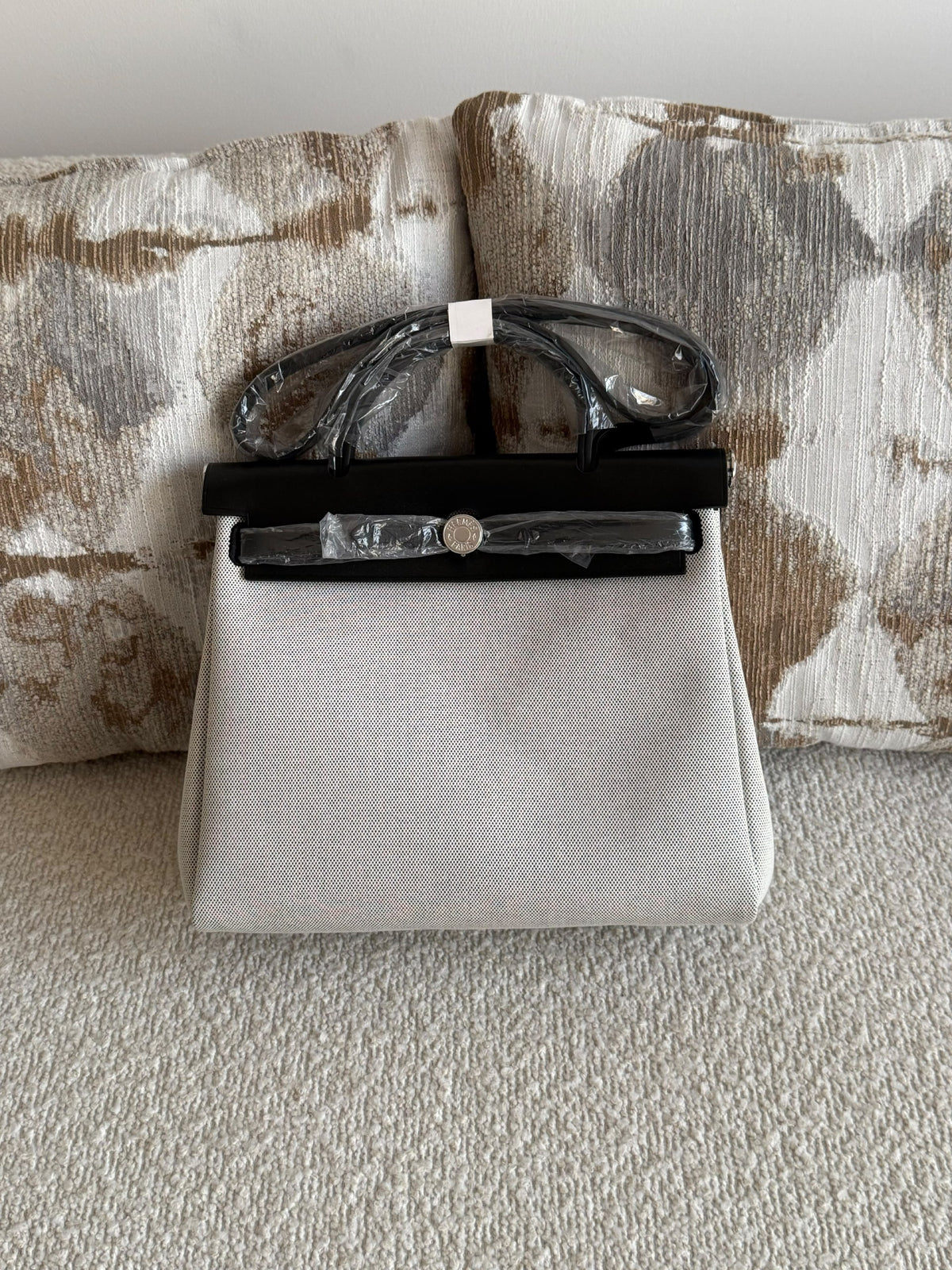 Hermès Handbag - White Check
