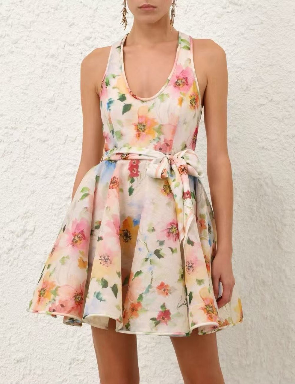 Zimmermann Tie-Waist Dress - Multi