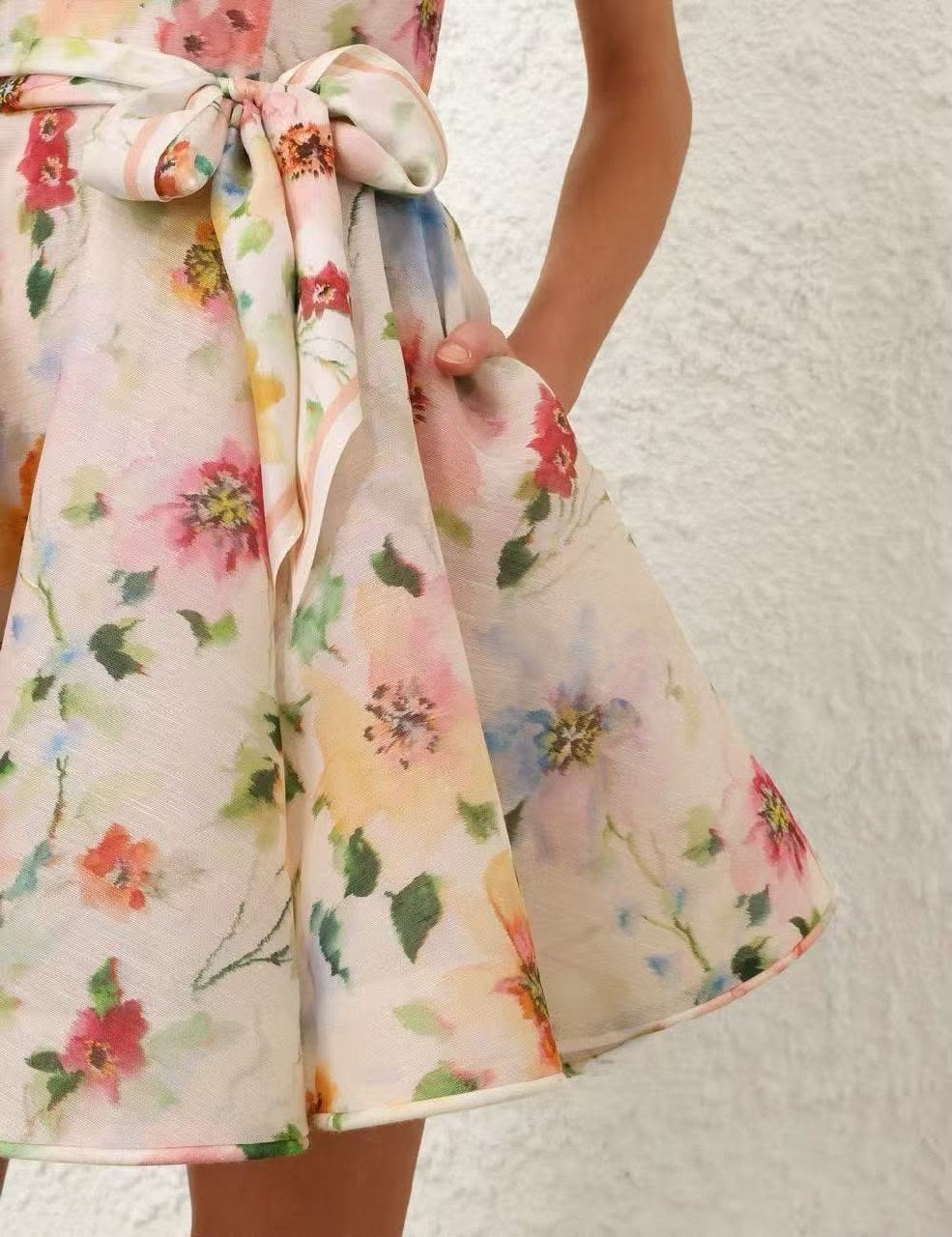 Zimmermann Tie-Waist Dress - Multi
