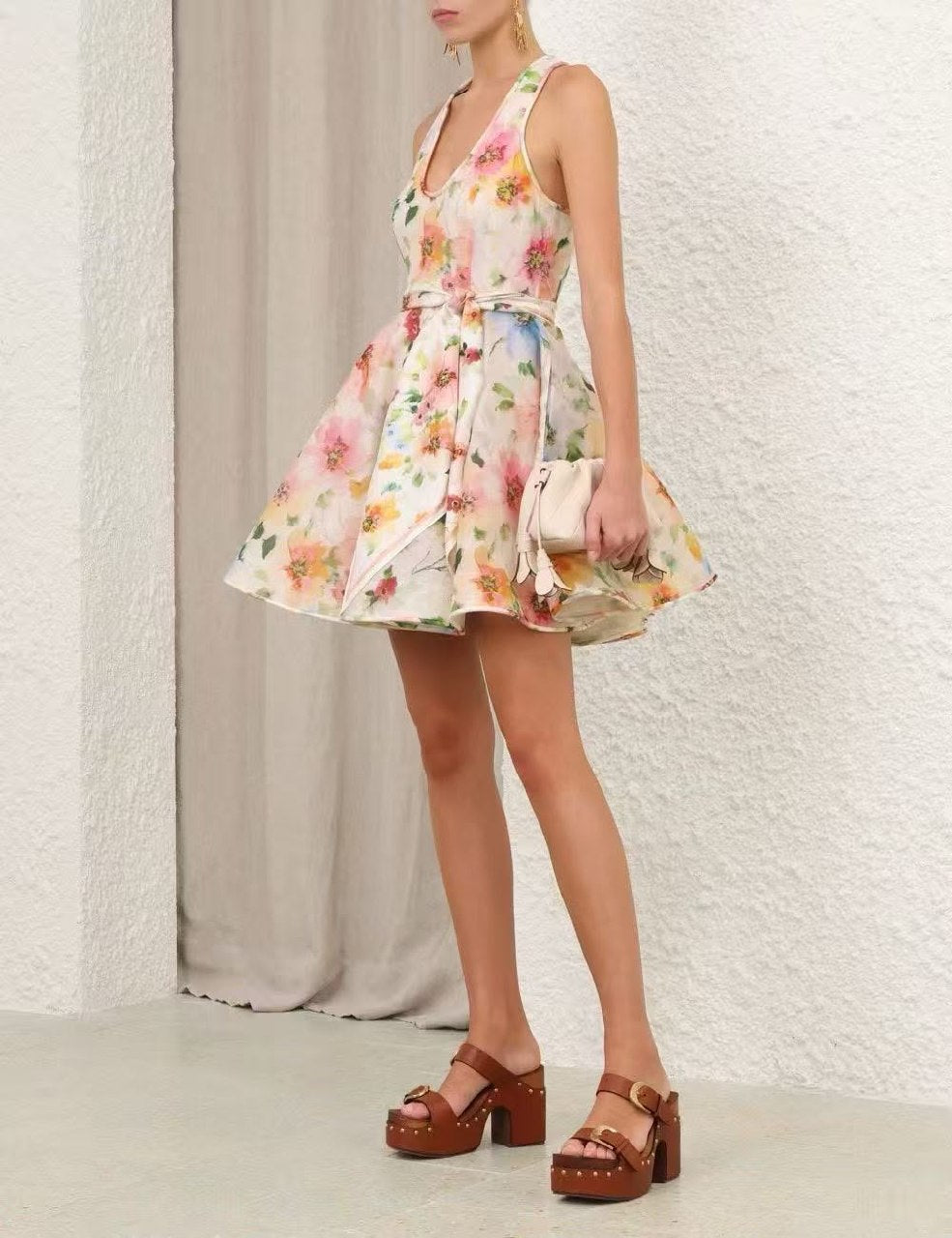 Zimmermann Tie-Waist Dress - Multi