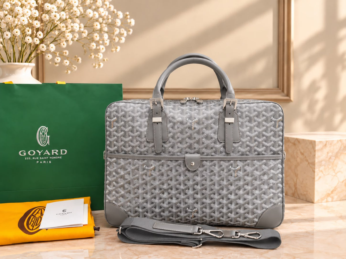 Goyard Laptop Bag - Grey