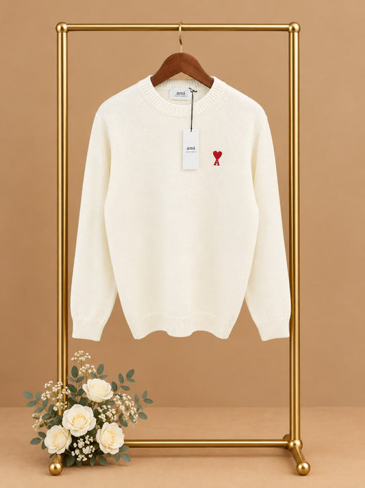 AMI Paris Sweater - White