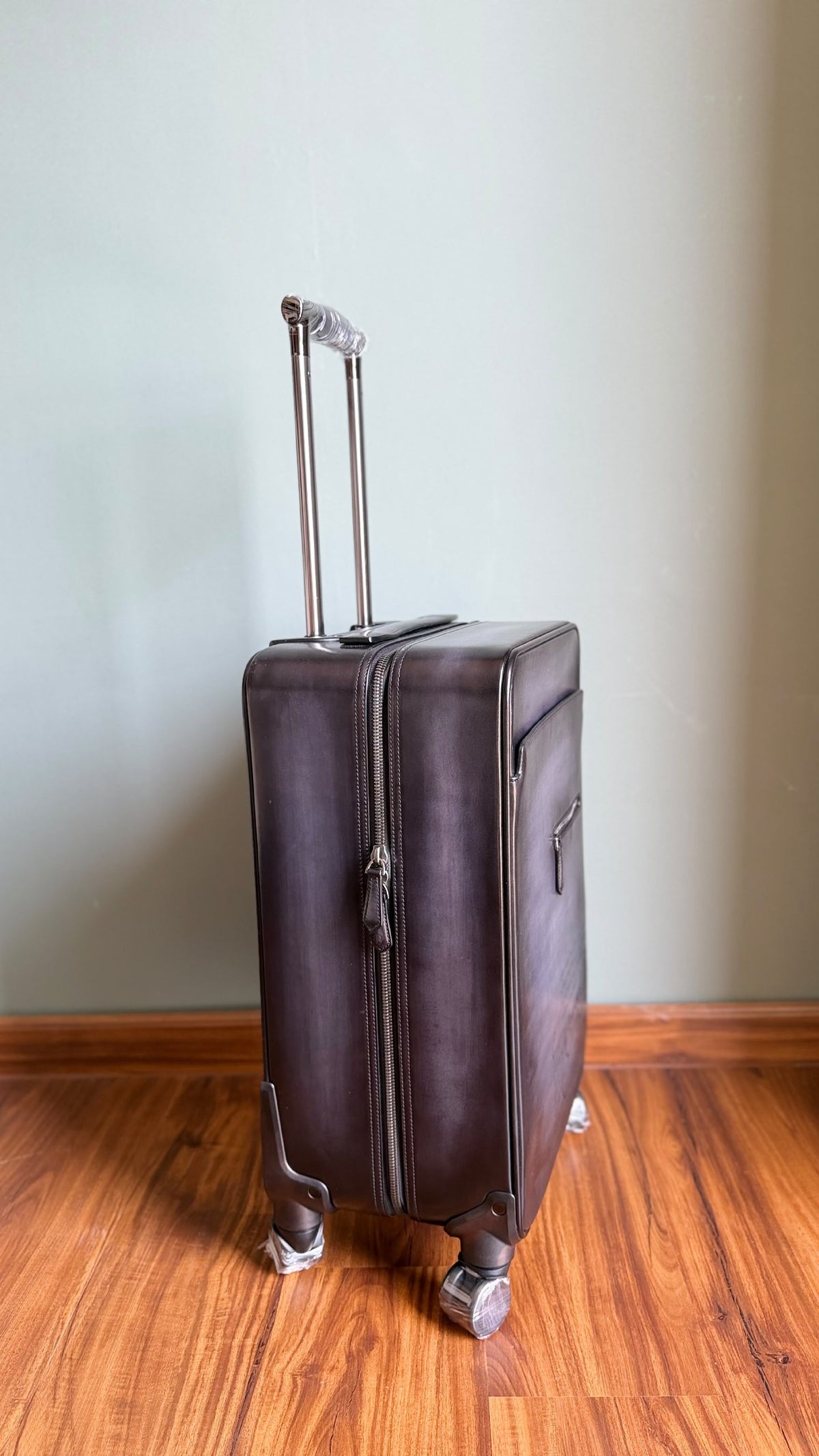Berluti Scritto Rolling Suitcase - Brown