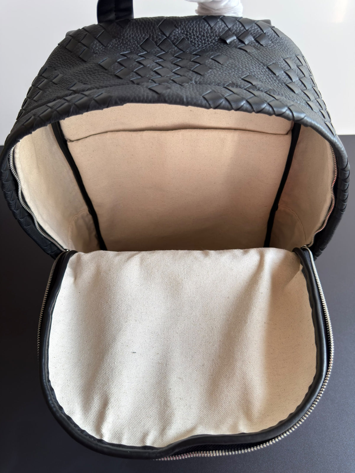 Bottega Veneta Backpack Compact Weave - Black