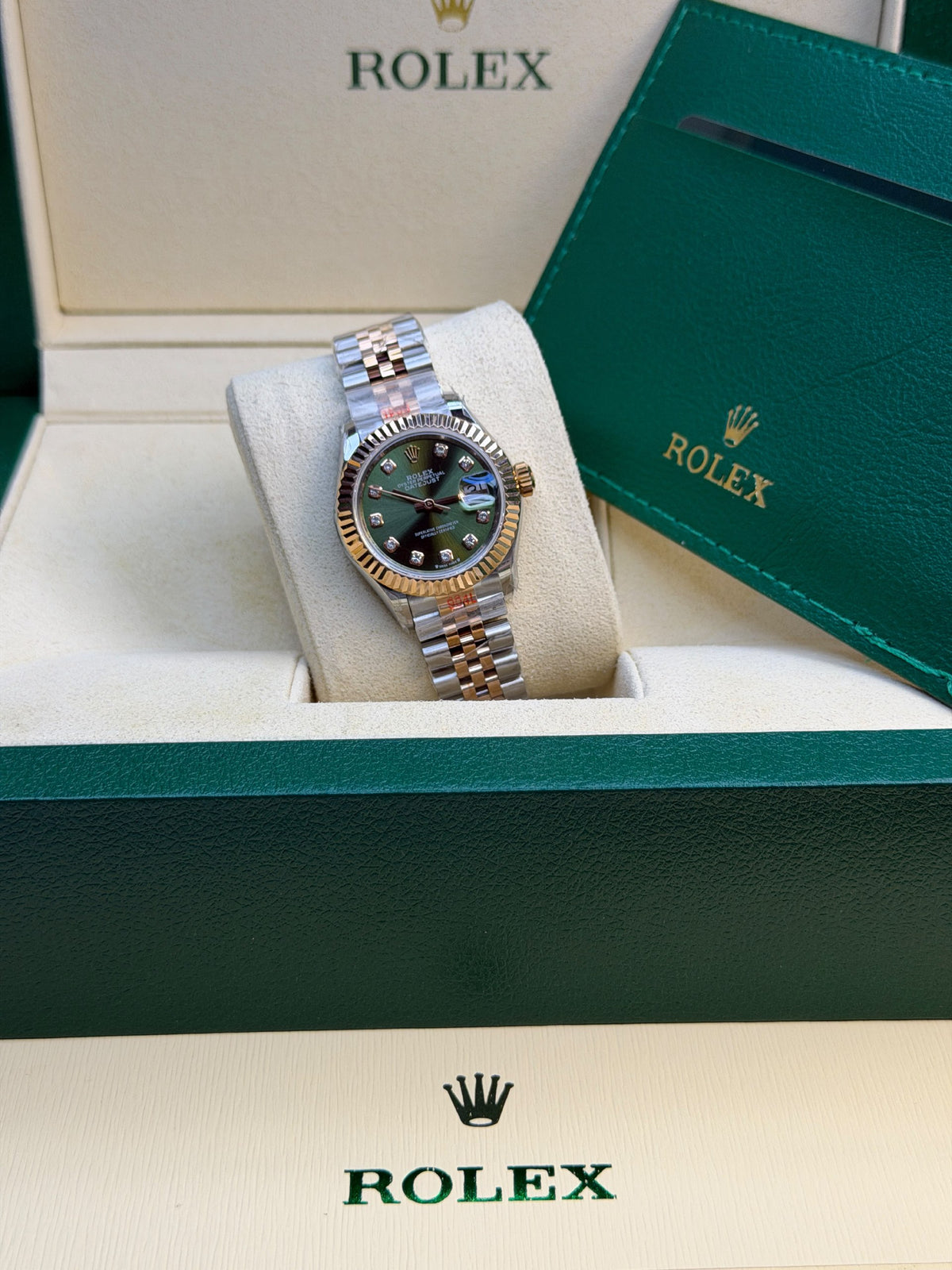 Rolex Watch - Two-Tone & Green