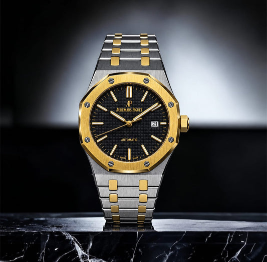 Audemars Piguet Watch Baton-Index Dial Two-Tone Bracelet - 