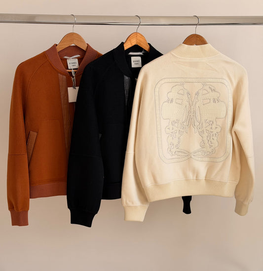 Hermès Bomber Jacket - Orange, Black, White