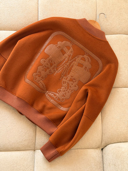 Hermès Bomber Jacket - Orange, Black, White
