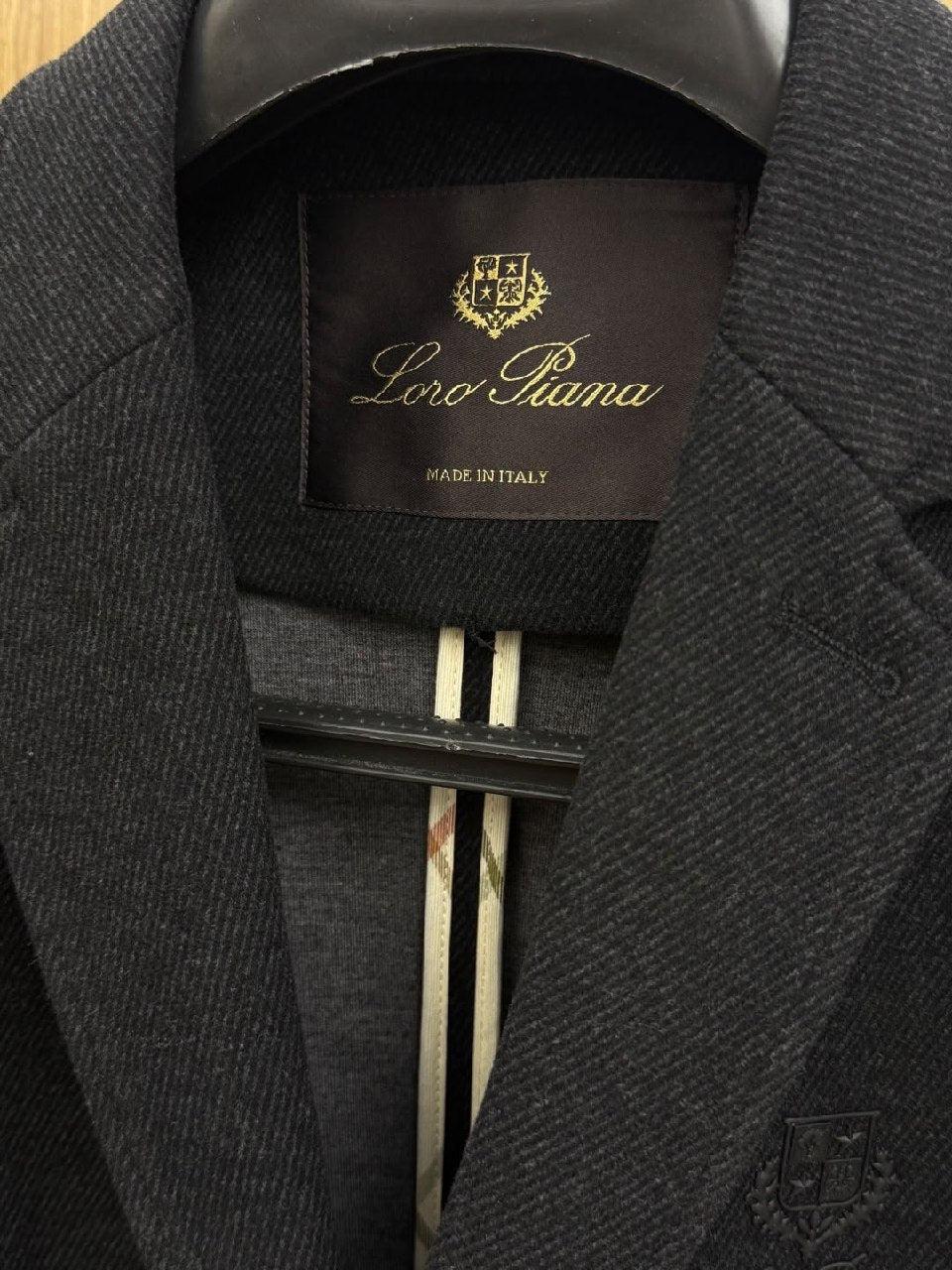 Loro Piana Blazer Notch Lapel - Navy, Grey