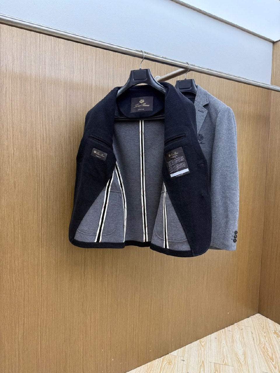 Loro Piana Blazer Notch Lapel - Navy, Grey