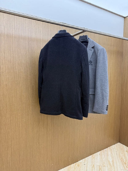 Loro Piana Blazer Notch Lapel - Navy, Grey