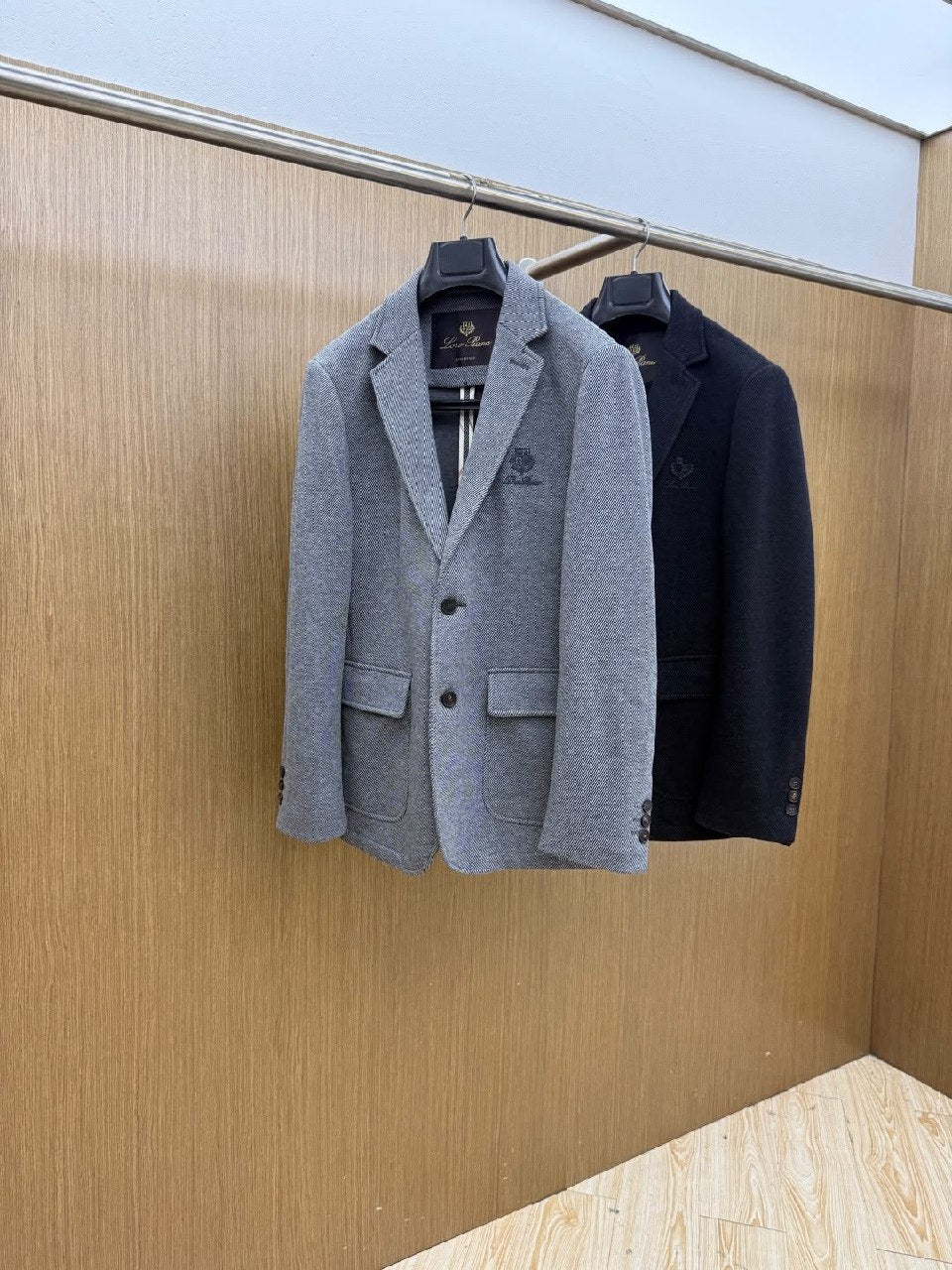 Loro Piana Blazer Notch Lapel - Navy, Grey