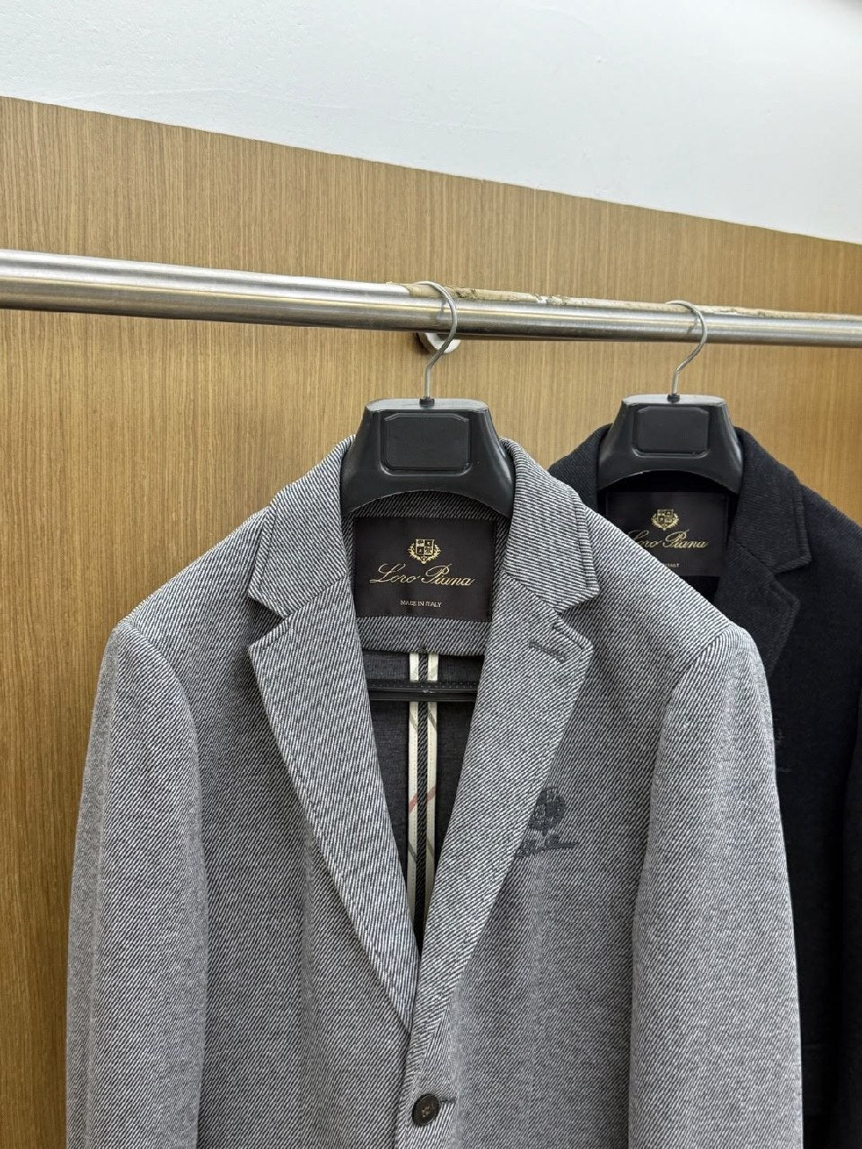 Loro Piana Blazer Notch Lapel - Navy, Grey