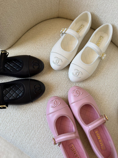 Chanel Slippers - Black, White, Pink