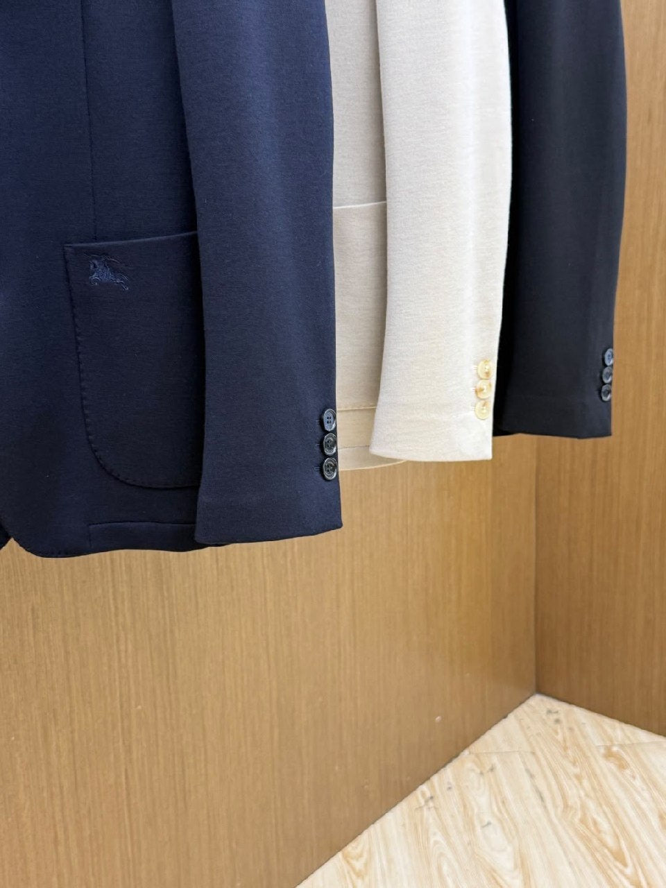 Burberry Notched-Lapel Jacket - Navy, White, Black