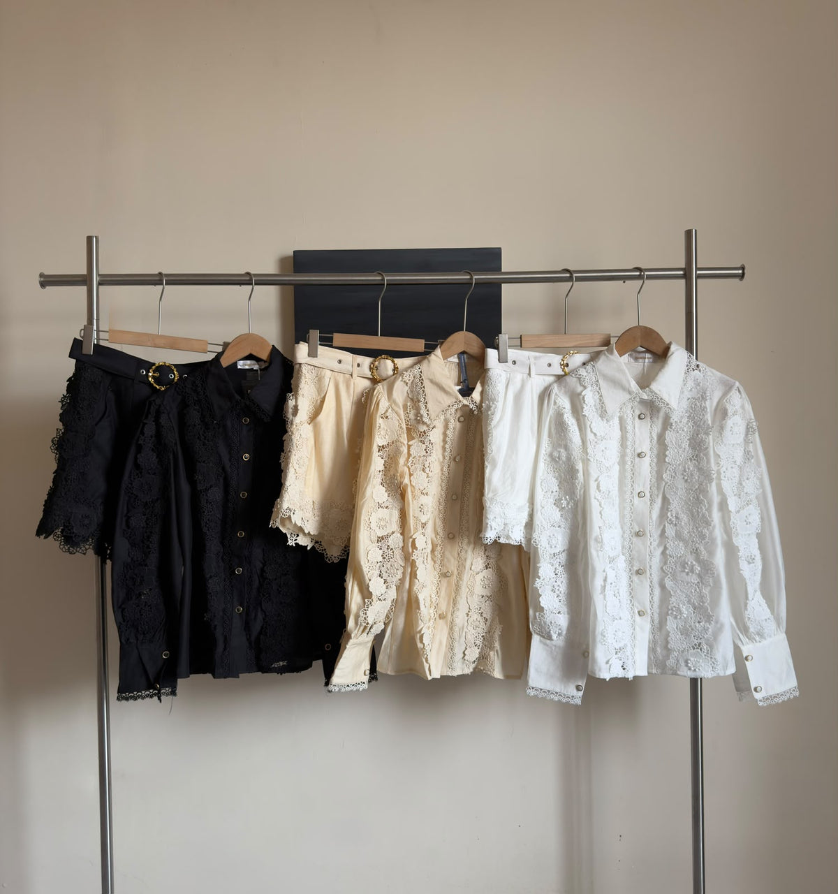 Zimmermann Lace-Panel Set - Beige, Black, White