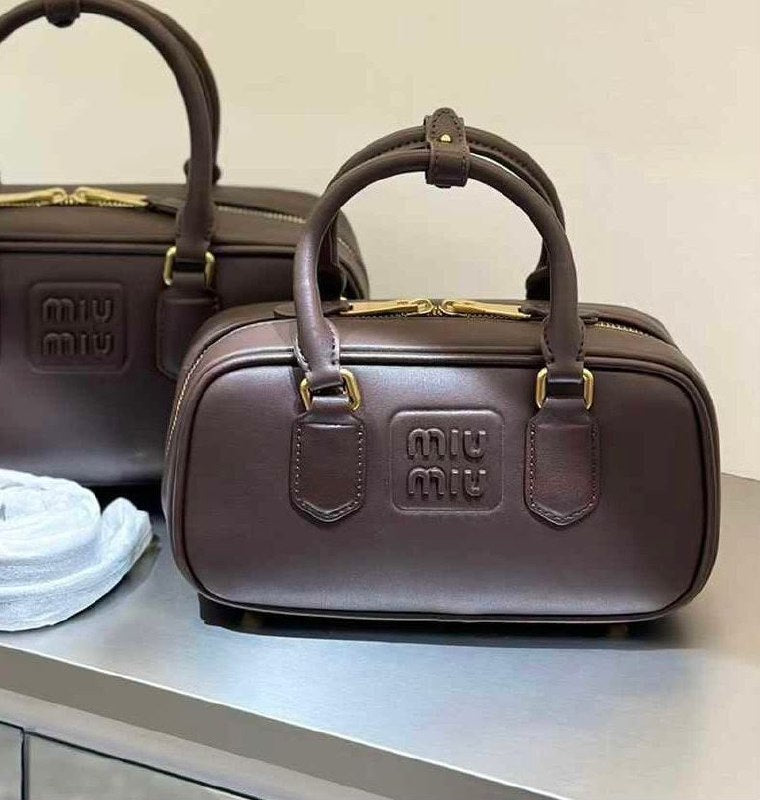 Miu Miu Handbag - Dark Brown Embossed