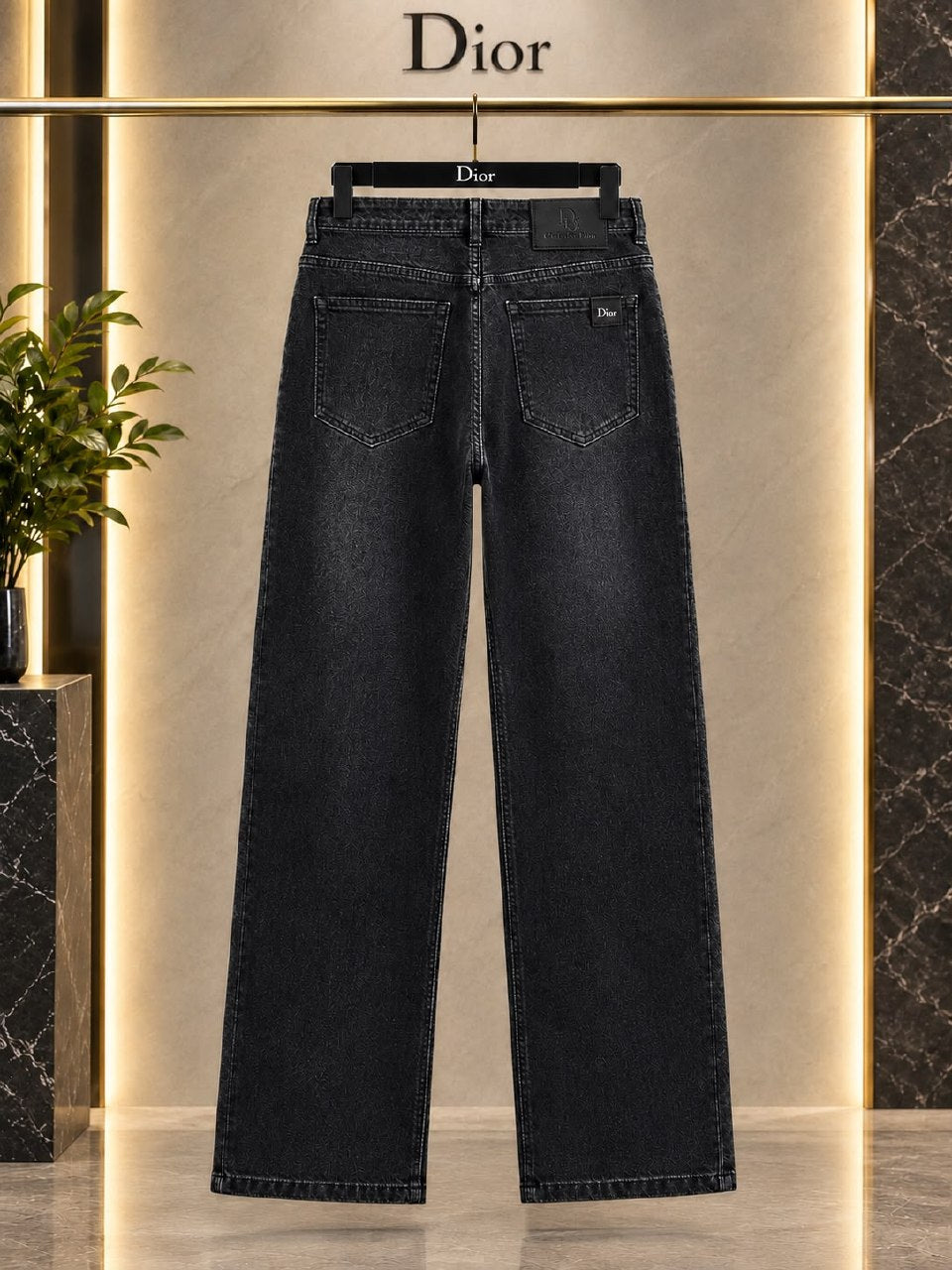 Dior Jeans Pants - Black Monogram
