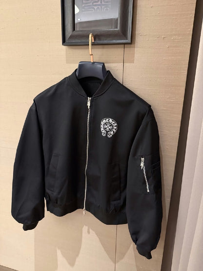 Chrome Hearts Graphic Bomber Jacket - Black