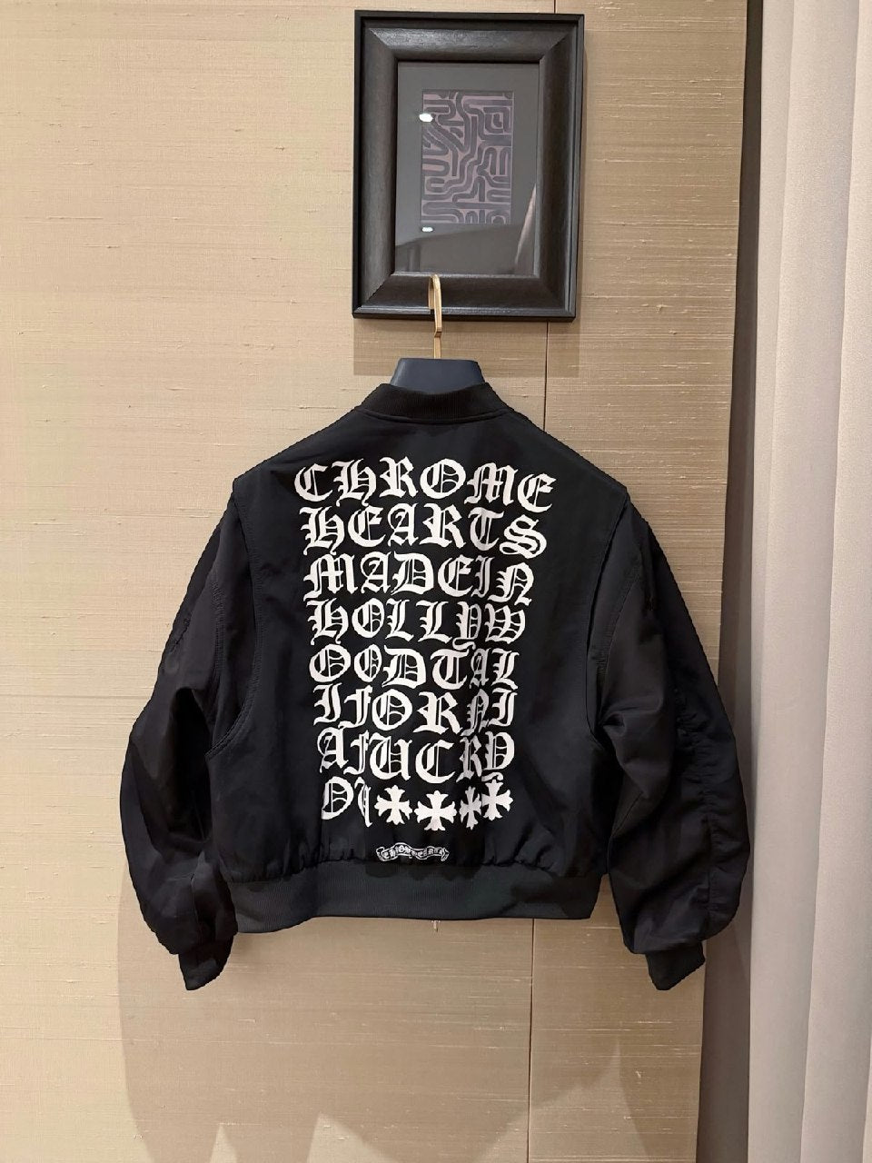 Chrome Hearts Graphic Bomber Jacket - Black