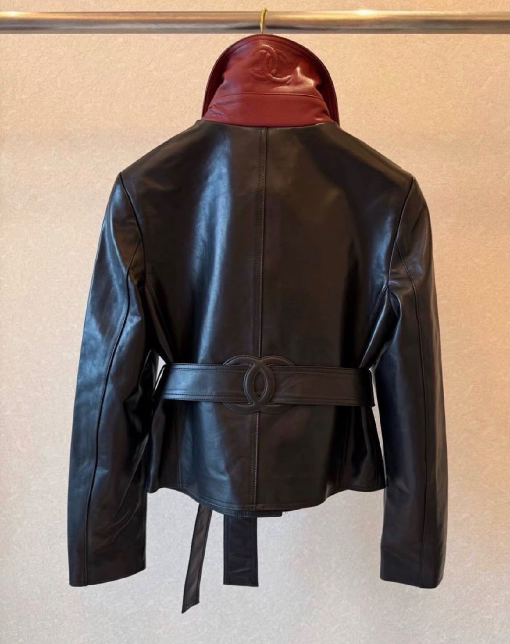 Chanel Belted Collar Jacket - Black