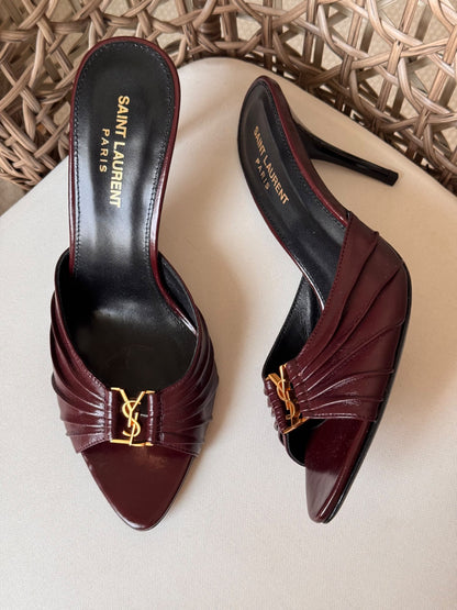 YSL Heels - Burgundy, Black, White