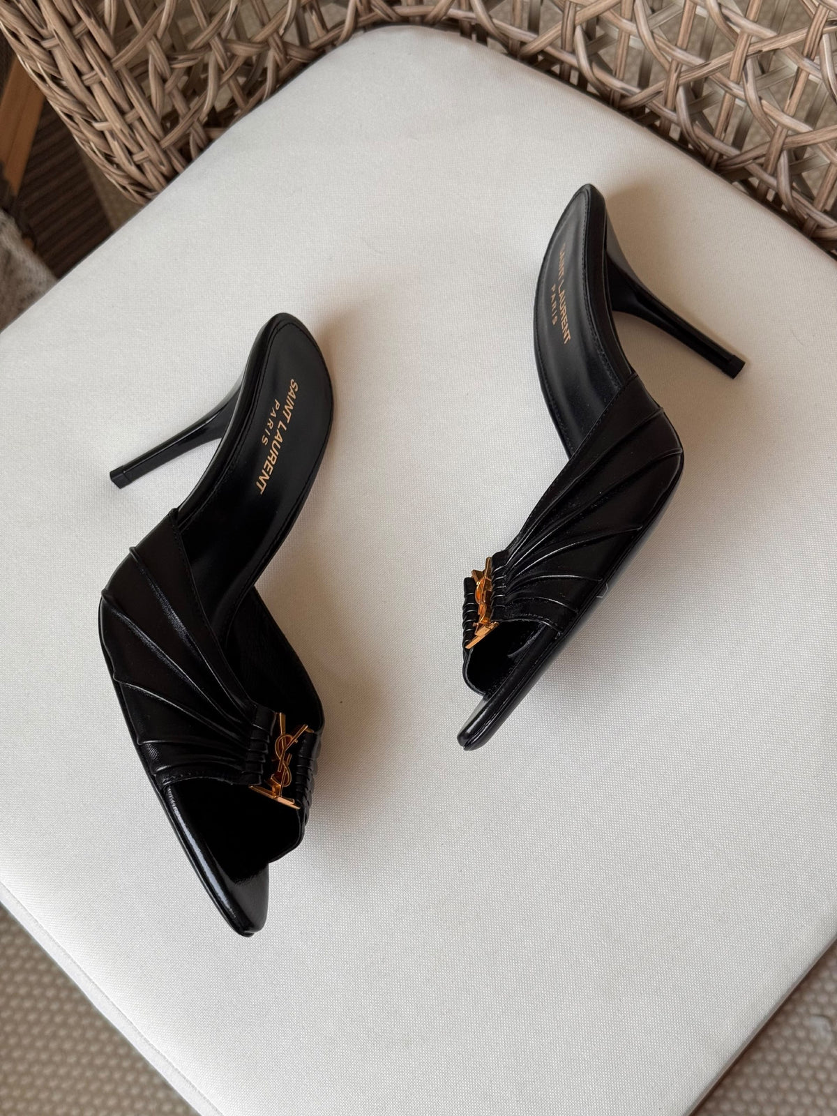 YSL Heels - Burgundy, Black, White