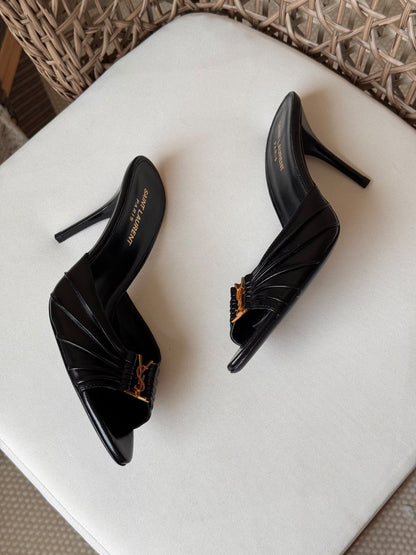 YSL Heels - Burgundy, Black, White