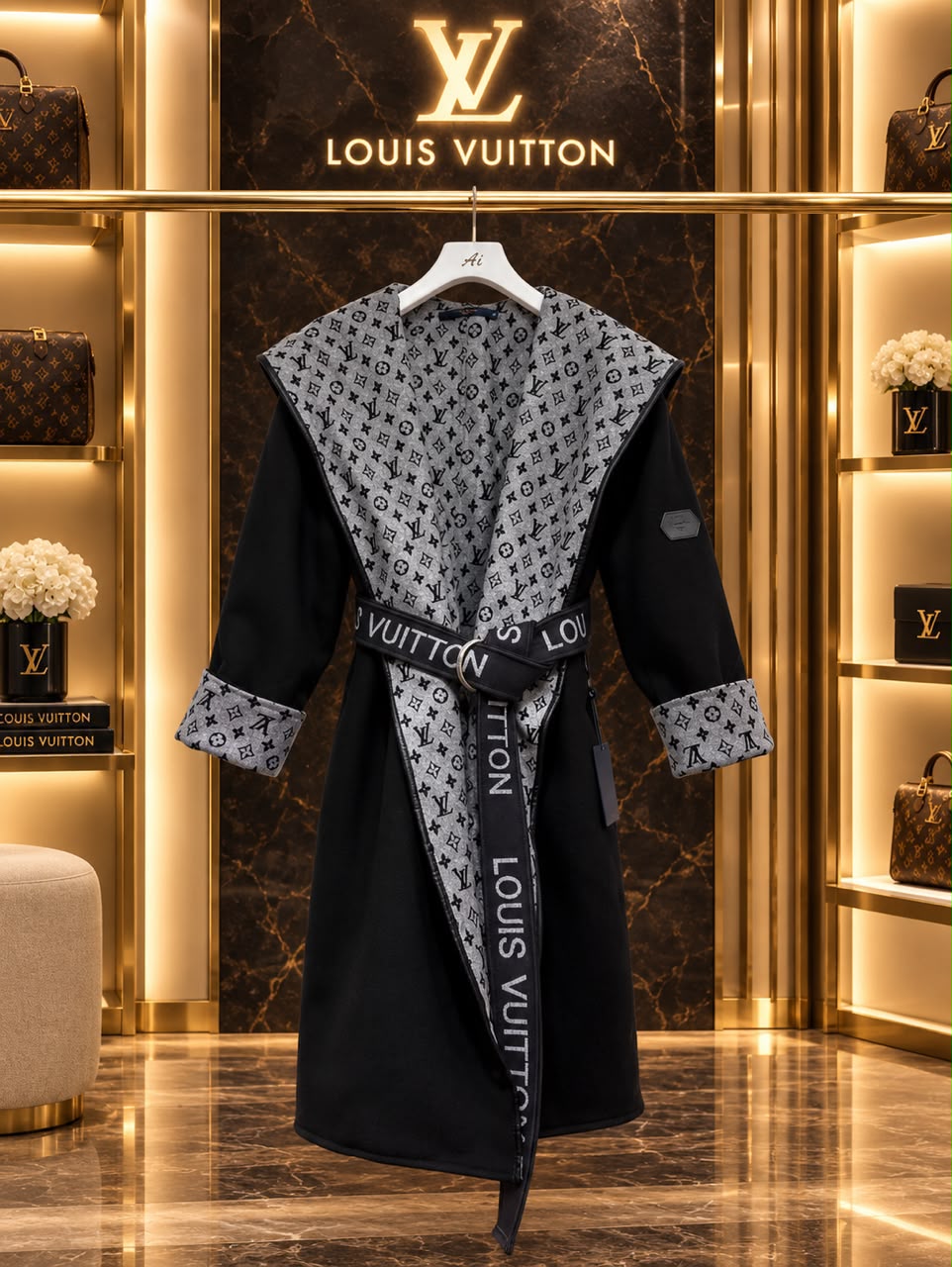 Louis Vuitton Coat - Black Monogram