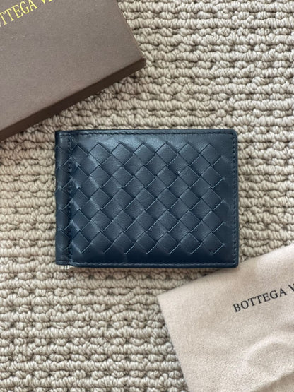 Bottega Veneta Money Clip Wallet - Black, Navy