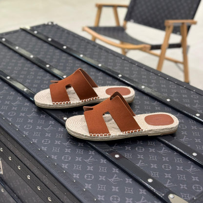 Hermès Slippers - Beige, Navy, Brown, Black