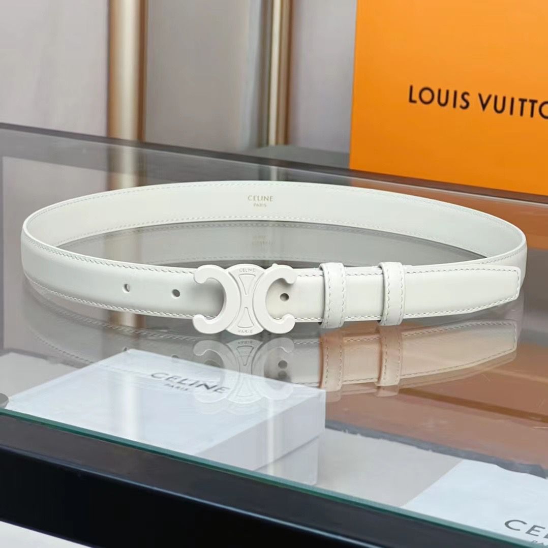Celine Belt - White, Brown, Black