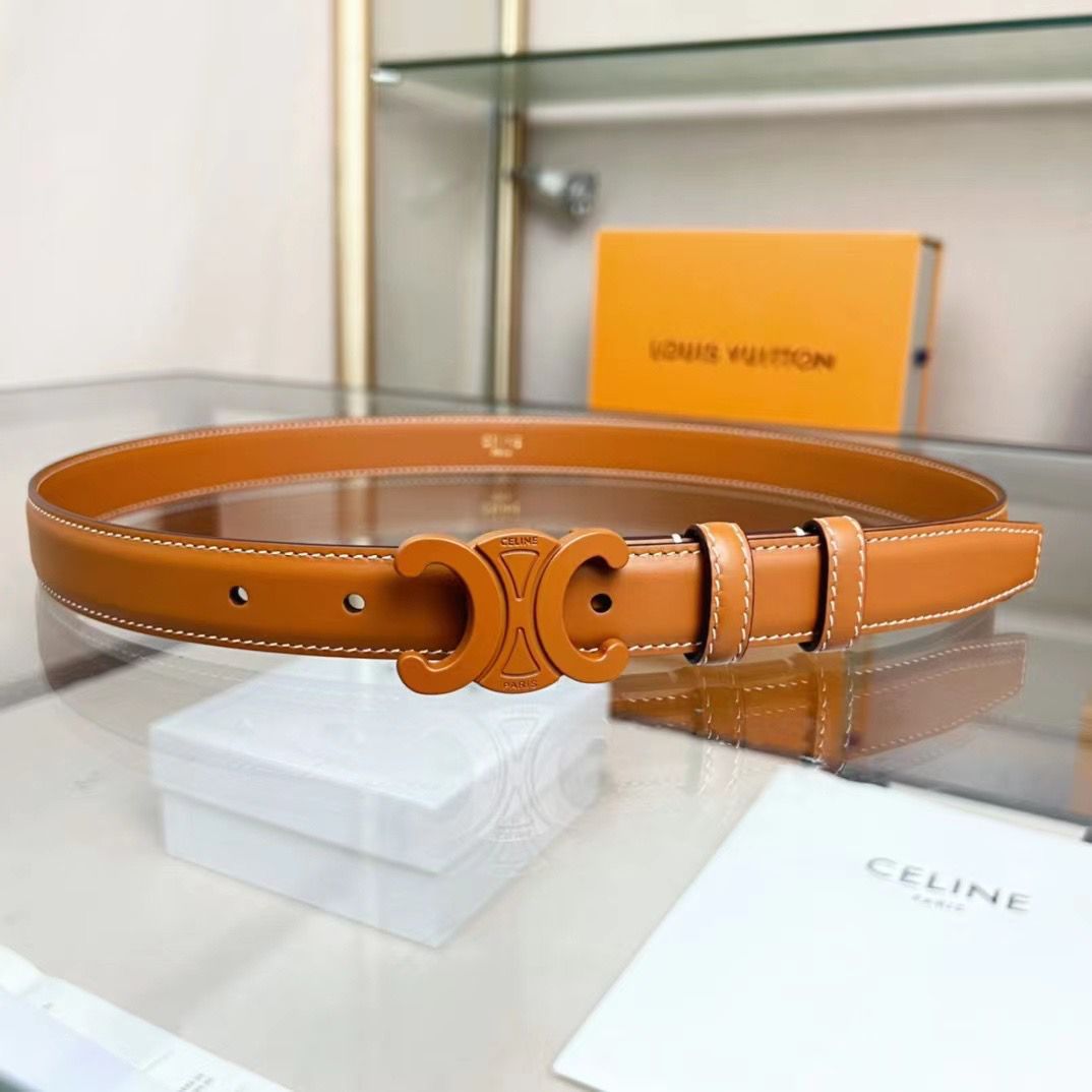 Celine Belt - White, Brown, Black