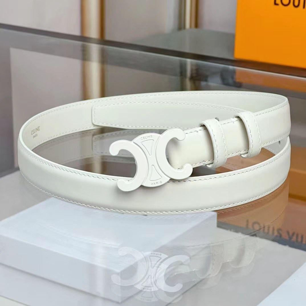 Celine Belt - White, Brown, Black