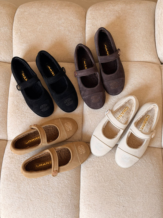 Chanel Ballerina - Beige, Brown, Black, White