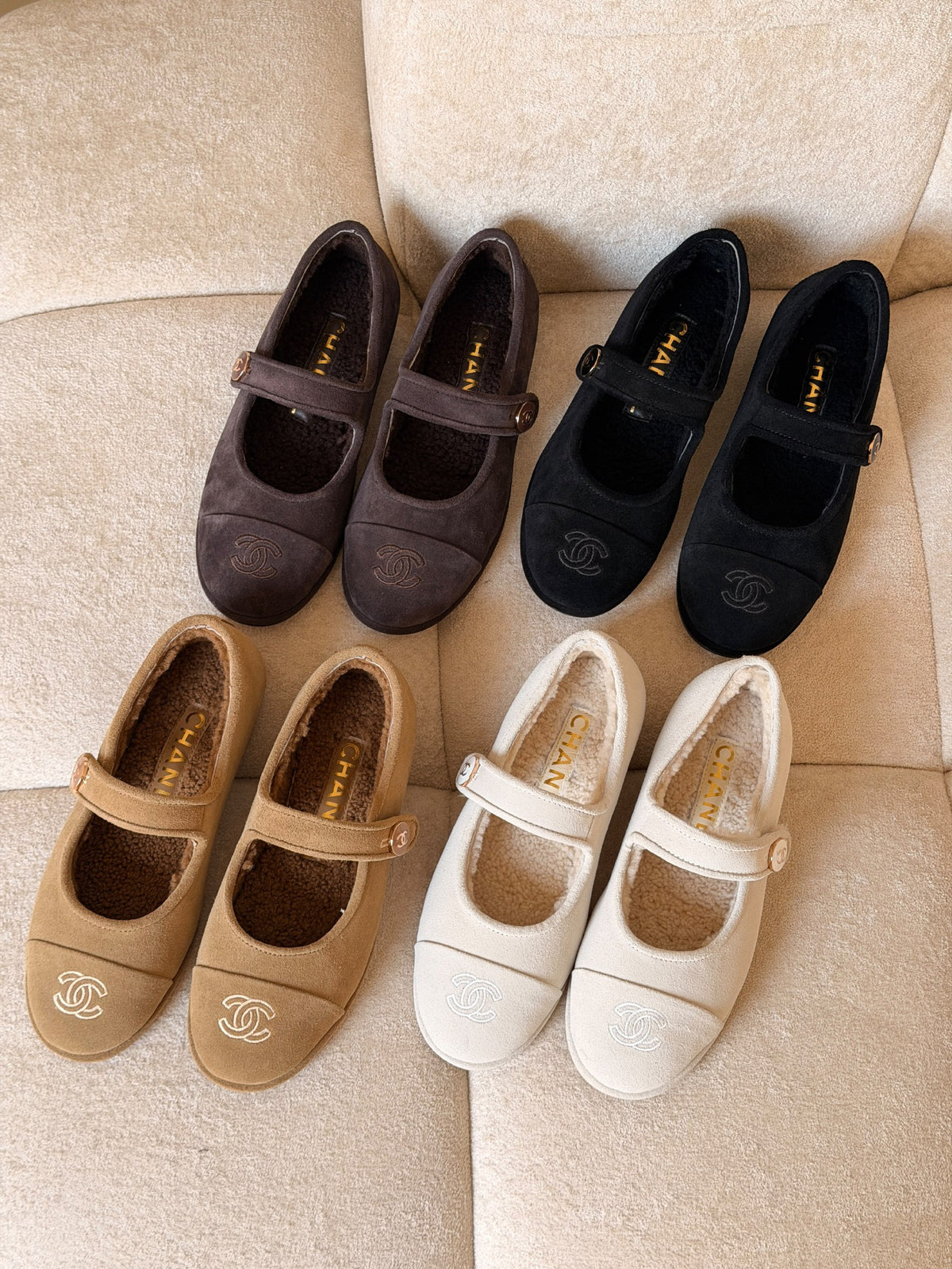 Chanel Ballerina - Beige, Brown, Black, White