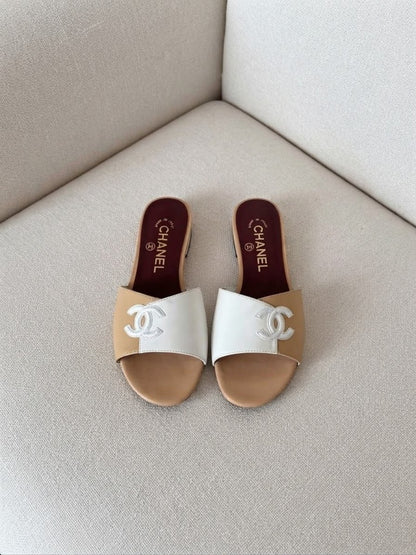 Chanel Heels - Beige & White, Black & White