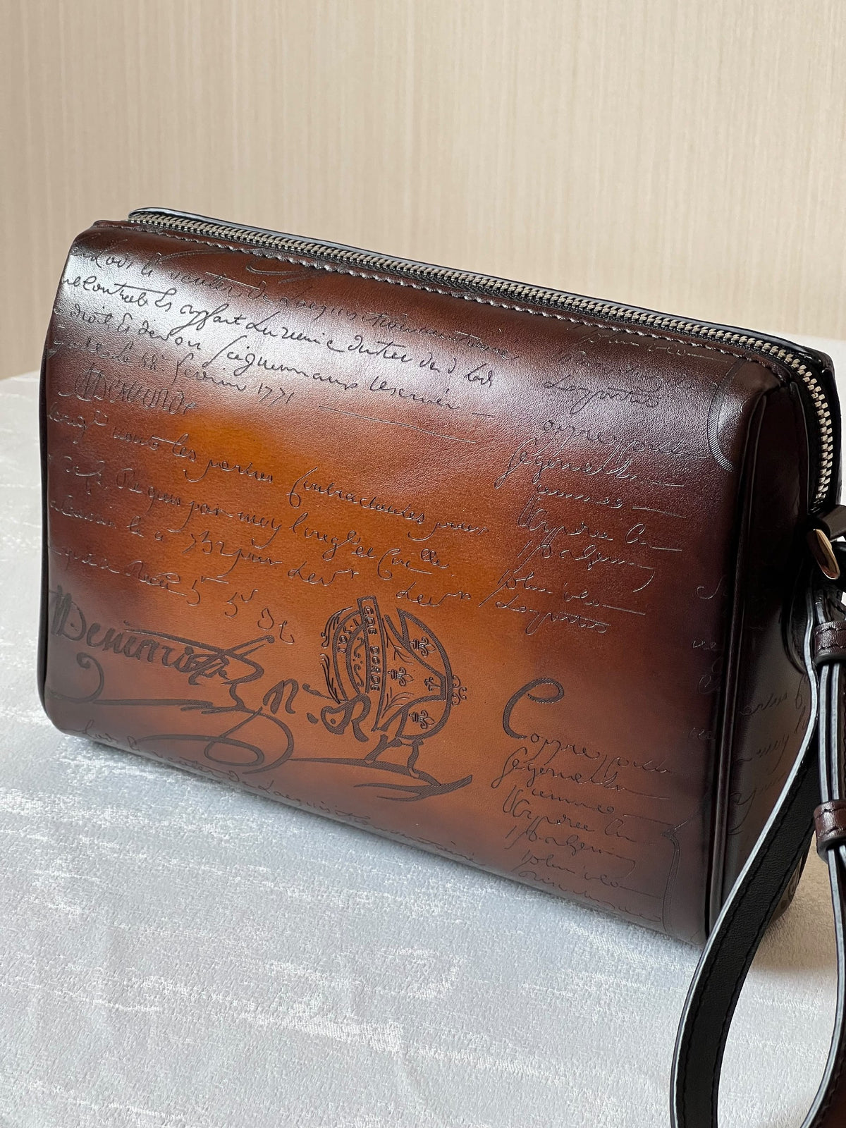 Berluti Clutch - Brown Embossed