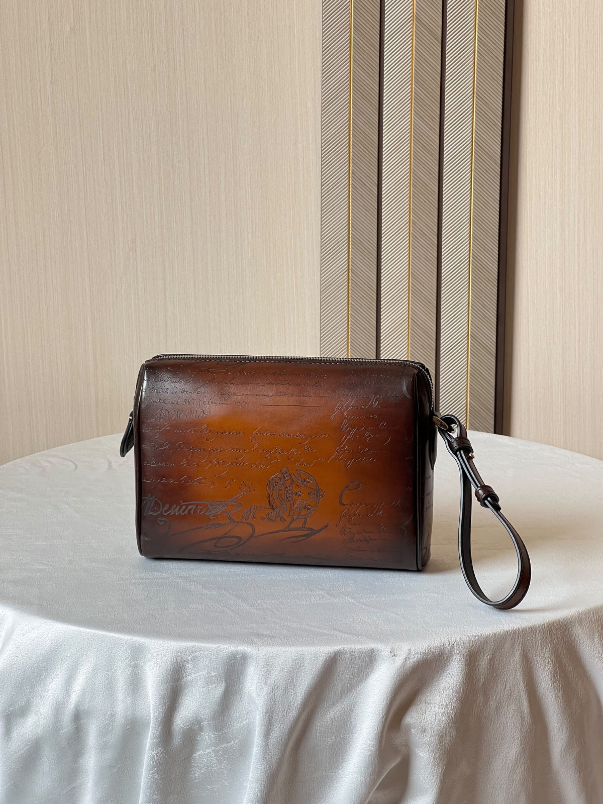 Berluti Clutch - Brown Embossed